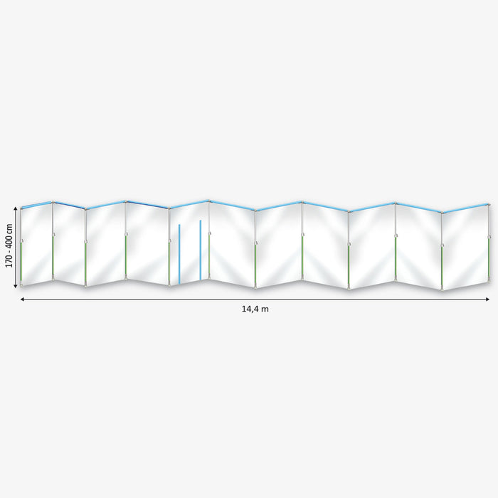 Curtain-Wall Staubschutzwand System Masterkit Paket (14,4 x 4 m)